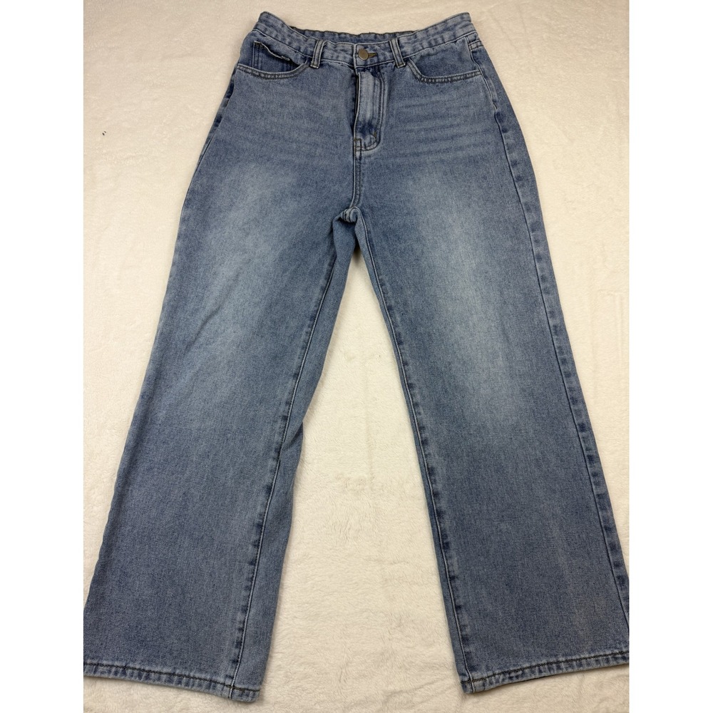 Cider Blue Wide Leg Jeans Medium High Rise Denim Pants